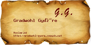 Gradwohl Györe névjegykártya